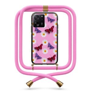 Daisy butterflies θήκη με κορδόνι & σχέδιο 9818 για Xiaomi Mi 13T/13T Pro