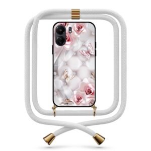 Pillow roses θήκη με κορδόνι & σχέδιο 9717 για Redmi 13C 4G