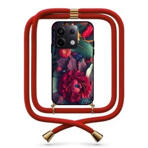 Floral θήκη με κορδόνι & σχέδιο 9762 για Redmi Note 13 Pro 5G