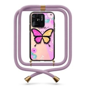 Butterfly θήκη με κορδόνι & σχέδιο 9918 για Xiaomi Redmi 10C