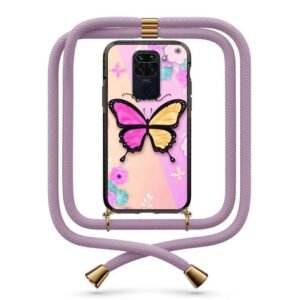 Butterfly θήκη με κορδόνι & σχέδιο 9918 για Xiaomi Redmi Note 9