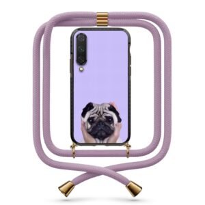 Cute pug θήκη με κορδόνι & σχέδιο 9919 για Xiaomi Mi 9 Lite