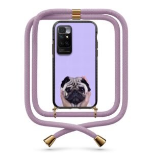 Cute pug θήκη με κορδόνι & σχέδιο 9919 για Xiaomi Redmi 10