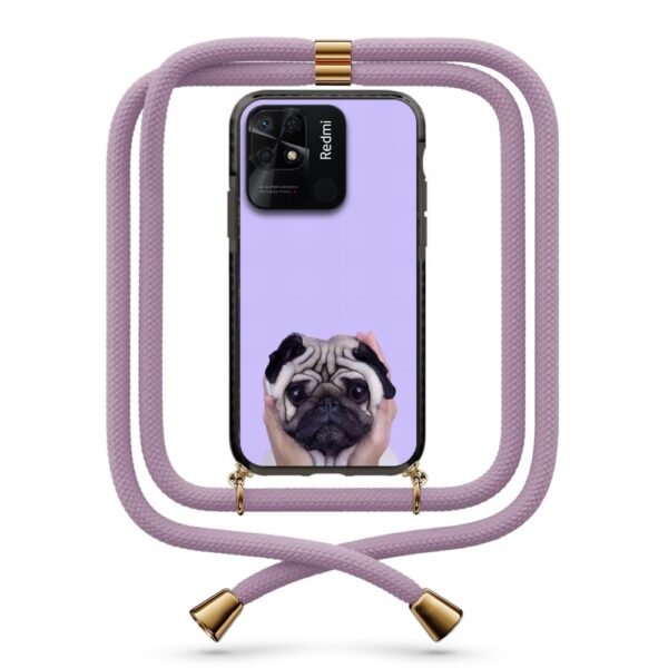 Cute pug θήκη με κορδόνι & σχέδιο 9919 για Xiaomi Redmi 10C