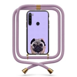 Cute pug θήκη με κορδόνι & σχέδιο 9919 για Xiaomi Redmi Note 8