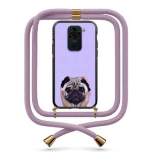 Cute pug θήκη με κορδόνι & σχέδιο 9919 για Xiaomi Redmi Note 9