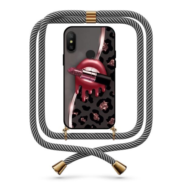 Animal Print lips θήκη με κορδόνι & σχέδιο 9718 για Xiaomi Mi A2/6X