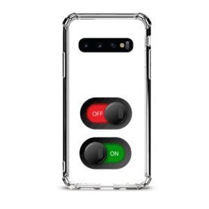 On off switch θήκη διάφανη & σχέδιο  d1082 γιά  Galaxy S10