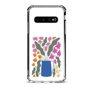 Flowers vase θήκη διάφανη & σχέδιο  d1089 γιά  Galaxy S10