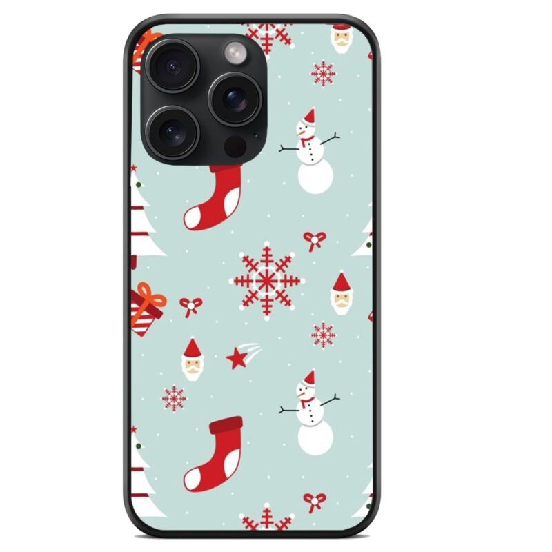 Θήκη Phoneclub Glass effect Case Christmas Snowmen and Shocks (10015)