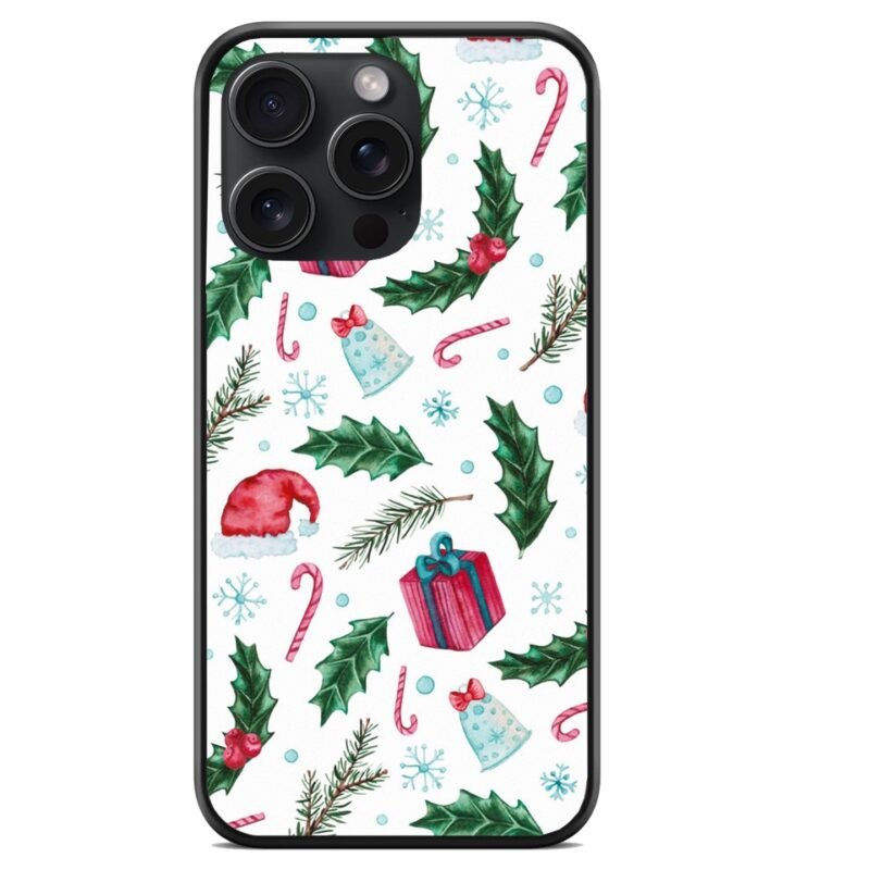 Θήκη Phoneclub Glass effect Case Christmas Sticks and Gifts (10016)