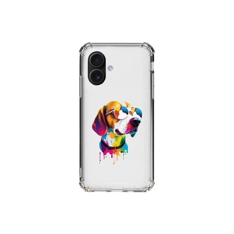 Colorful dog Διάφανη θήκη κινητού d1081 με σχέδιο για iPhone 16 Plus