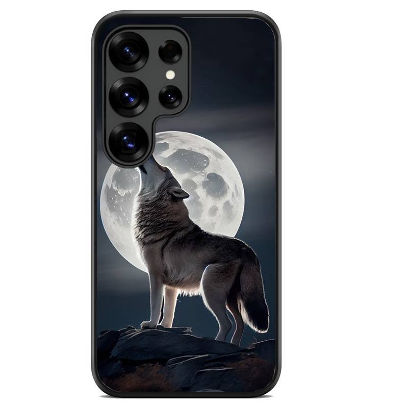 Moon wolf θήκη κινητού (9615) με σχέδιο πολύχρωμη (Samsung S25 Ultra)