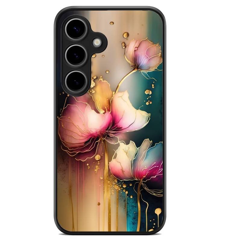 Liquid flowers θήκη κινητού (9619) με σχέδιο πολύχρωμη (Samsung A36)