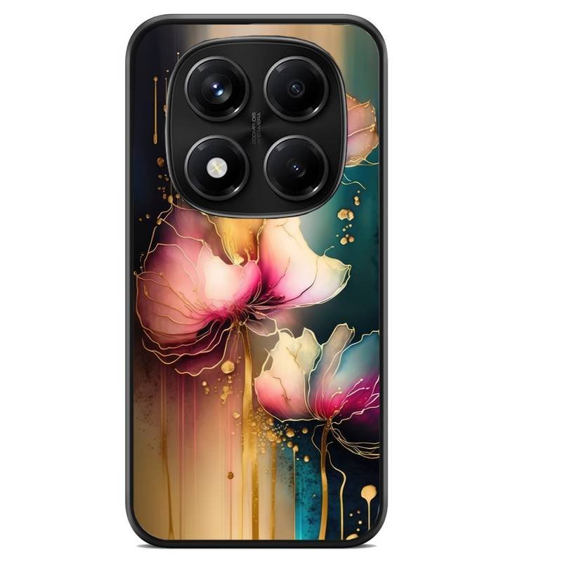 Liquid flowers θήκη κινητού (9619) με σχέδιο πολύχρωμη (Poco C75)