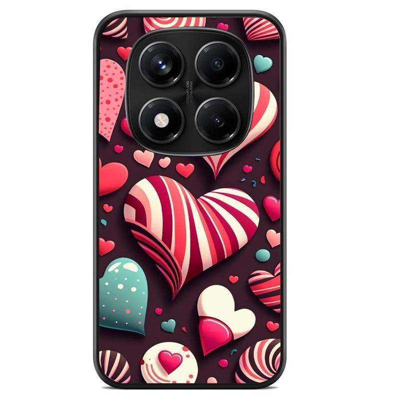 Colorful Hearts θήκη κινητού 91852 με σχέδιο πολύχρωμη (Redmi Note 14 Pro 5G)