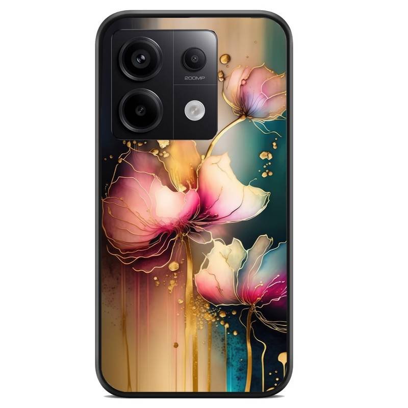 Liquid flowers θήκη κινητού (9619) με σχέδιο πολύχρωμη (Redmi Note 14s)