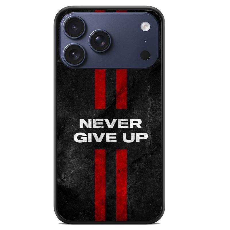 Never give up θήκη κινητού (9604) με σχέδιο πολύχρωμη (iPhone 17 Pro Max)