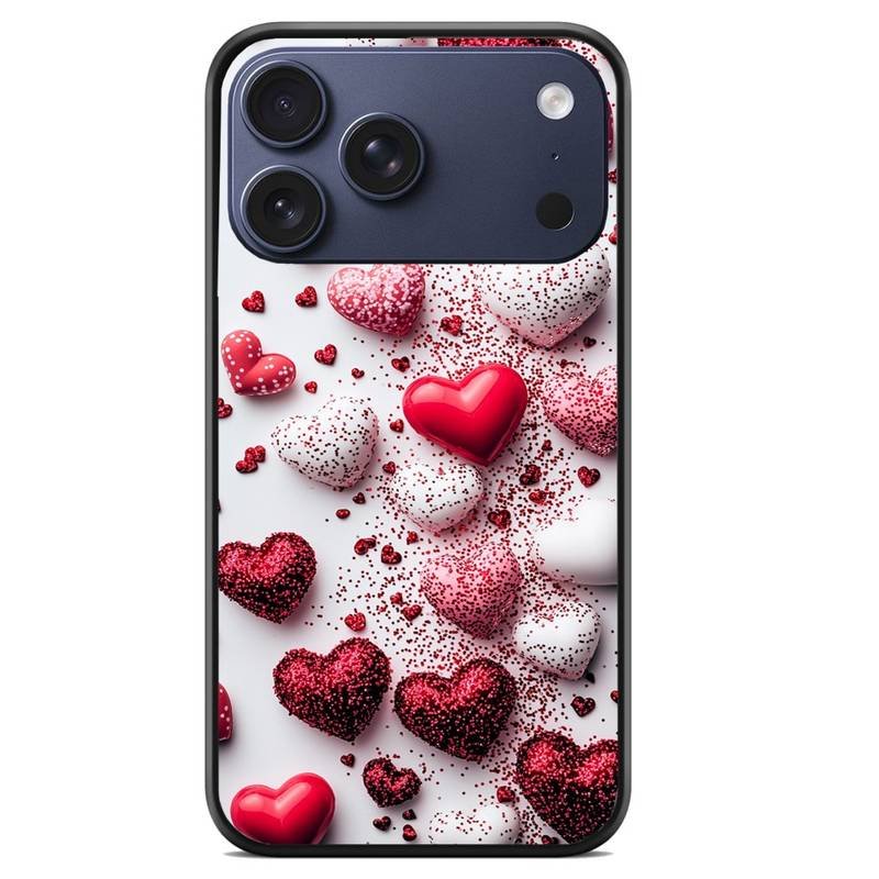 Strass Hearts θήκη κινητού 920191 με σχέδιο πολύχρωμη (iPhone 17 Pro Max)