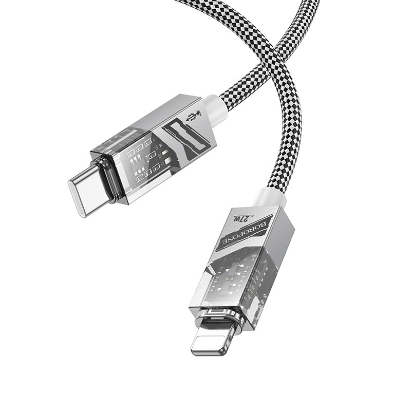 Borofone Cable BU42 Octavia – Type C σε Lightning – PD 27W 1,2 μέτρα γκρι