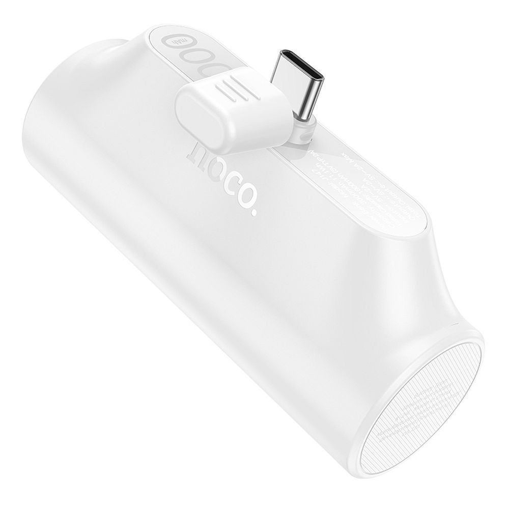 Hoco J147 powerbank 3000 mAh με ενσωματωμένη υποδοχή Type-C λευκό