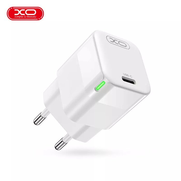 XO wall charger CE06 PD 30W 1x USB-C white