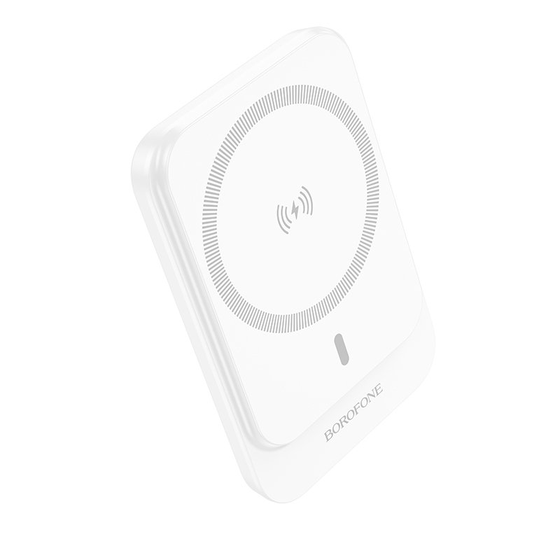 Borofone Power Bank 5000mAh BJ63 Nimble – Type C – PD 20W μαγνητικό με επαγωγική φόρτιση λευκό