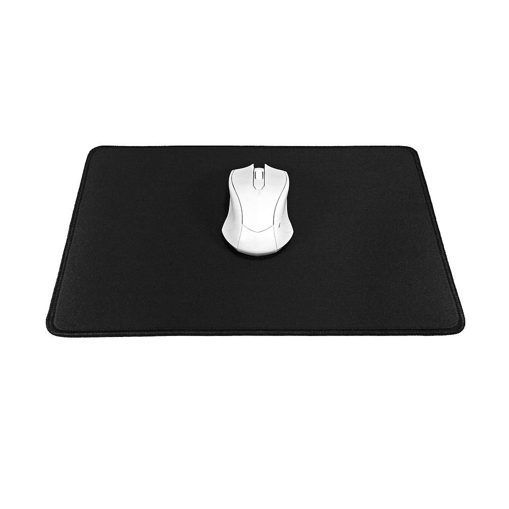 Mousepad 350 x 250 x 3mm black with black stitching