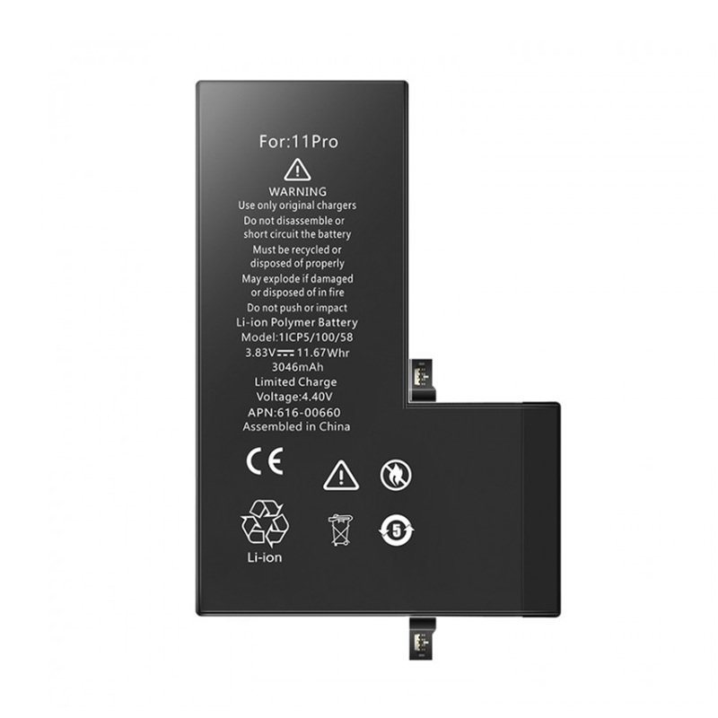 APPLE iPhone 11 Pro - BATTERY 100% health, no soldering, without any pop-up OEM