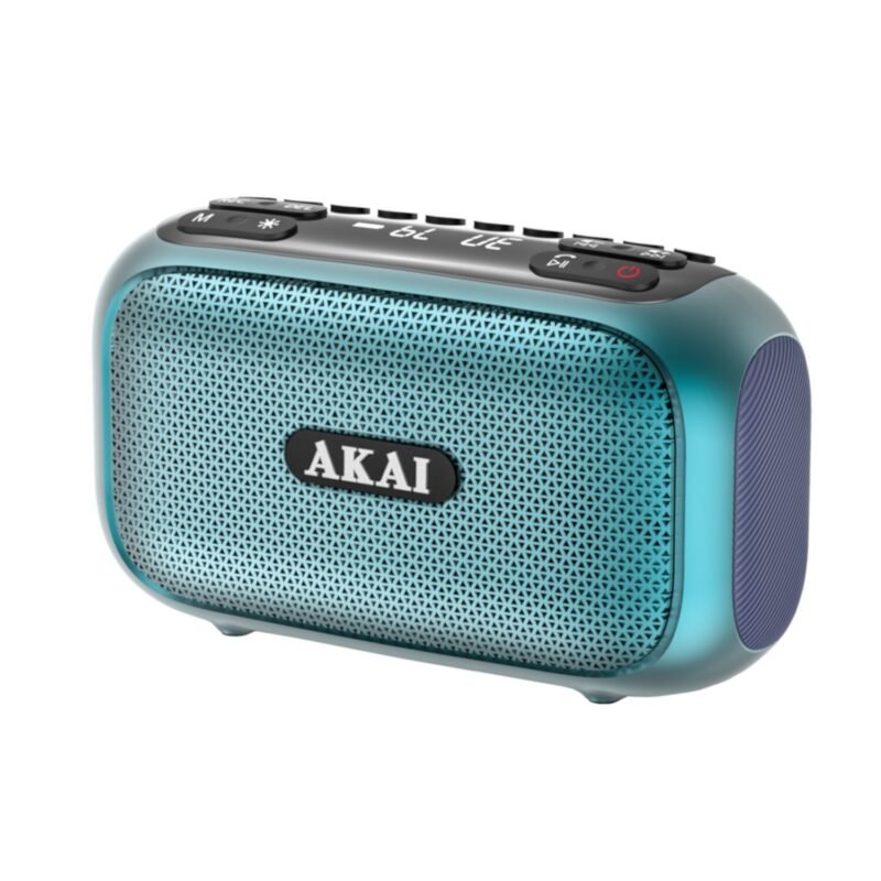 Akai APR-700 φορητό ραδιόφωνο FM, REC, Bluetooth 5.3, RGB LED, 1800mAh