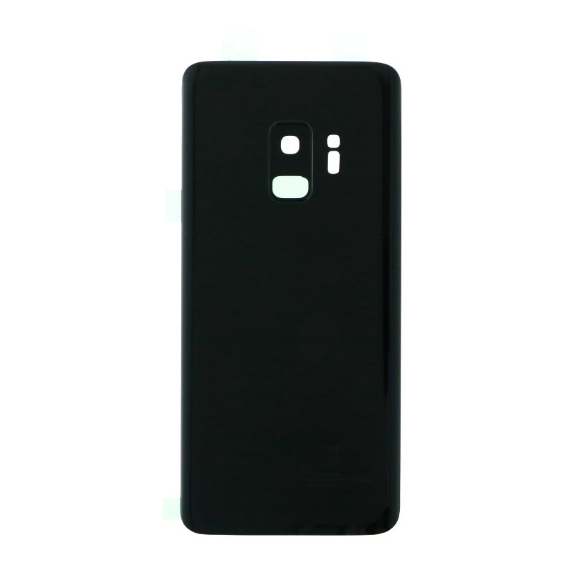 Samsung Galaxy S9 - Battery Door + Battery Door Adhesive + Back Camera Lens and BezelBlack OEM