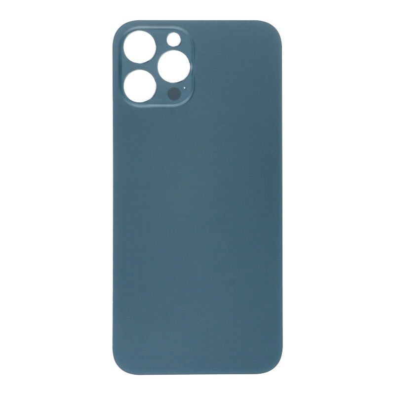 Apple iPhone 12 Pro Max - Battery Back Cover with Adhesive Large Hole Blue With Logo OEM