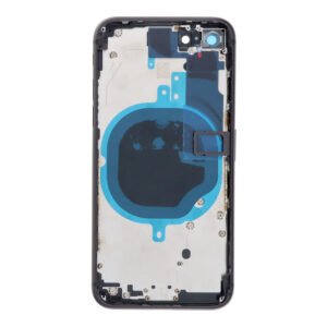 Apple iPhone 8 - Middle Frame Battery Door Back and Bezel + Small Parts Black With Logo OEM