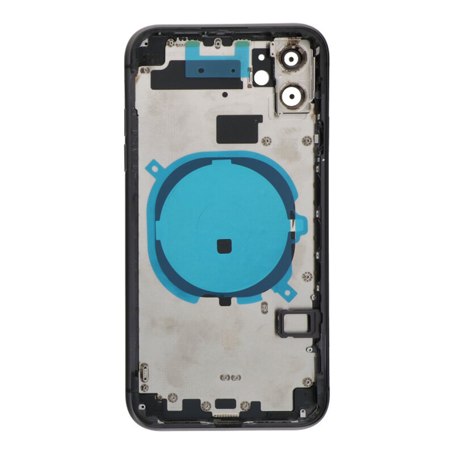 Apple iPhone 11 - Middle Frame Housing Battery Back Cover and Bezel + Small Parts Black With Logo OEM