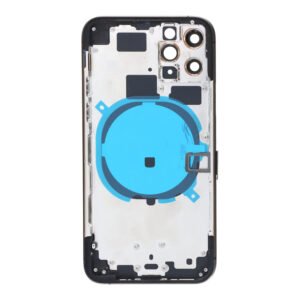 Apple iPhone 11 Pro - Middle Frame Battery Door Back and Bezel + Small Parts Black With Logo OEM