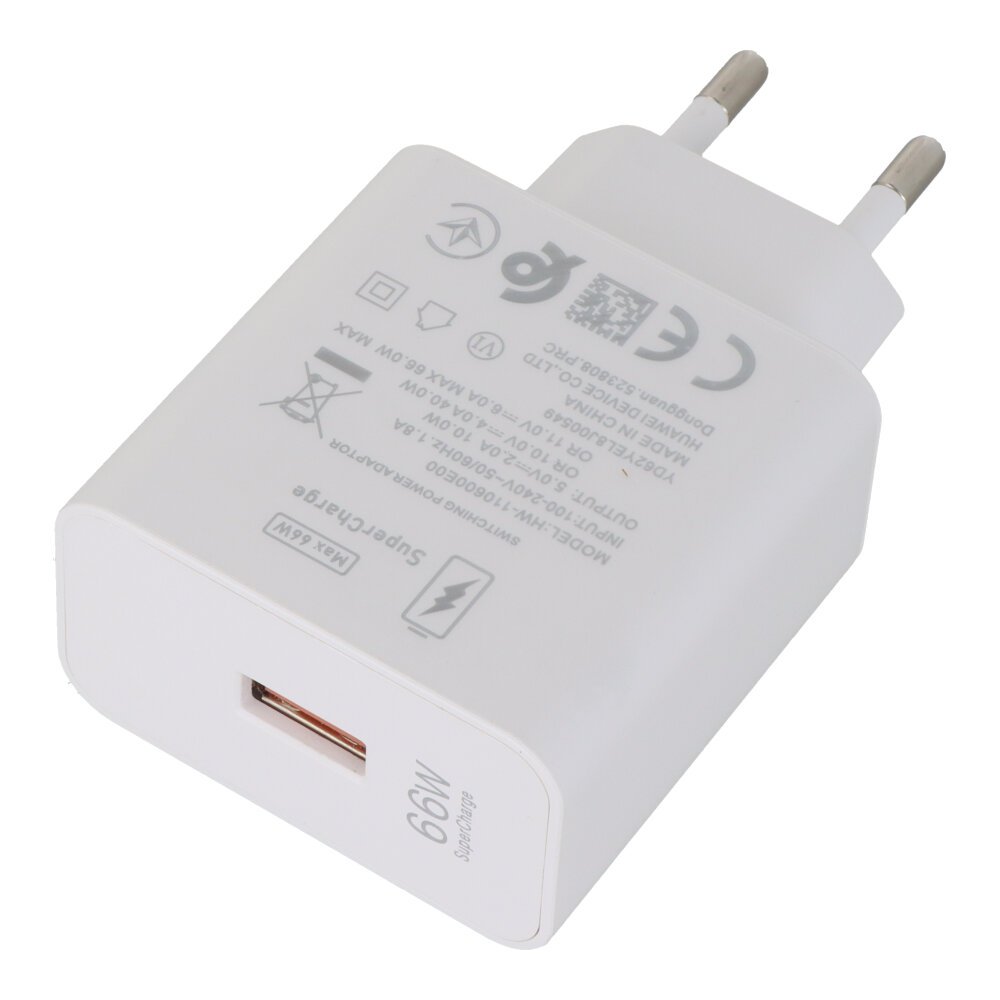 66W USB Φορτιστής για Huawei Λευκός HQ Ευρωπαϊκό Φις χωρίς Λογότυπο