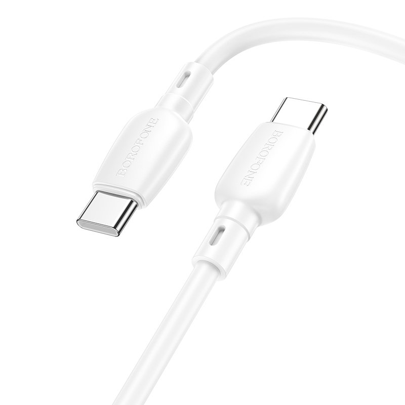Borofone Cable BX93 Super Power – Type C to Type C – 60W 3A 1 μέτρο λευκό