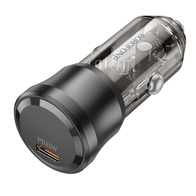 Borofone Car charger BZ24 Clever – Type C – QC 3.0 PD 20W black
