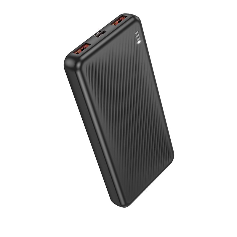 Borofone Power Bank 10000mAh BJ56 Graceful – 2xUSB + Type C – QC 3.0 22,5W PD 20W μαύρο