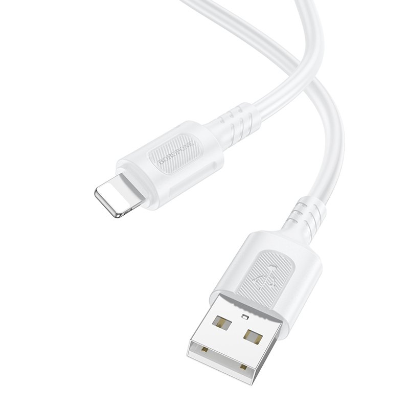 Borofone Cable BX111 Feliz – USB to Lightning – 2,4A 1 μέτρο λευκό