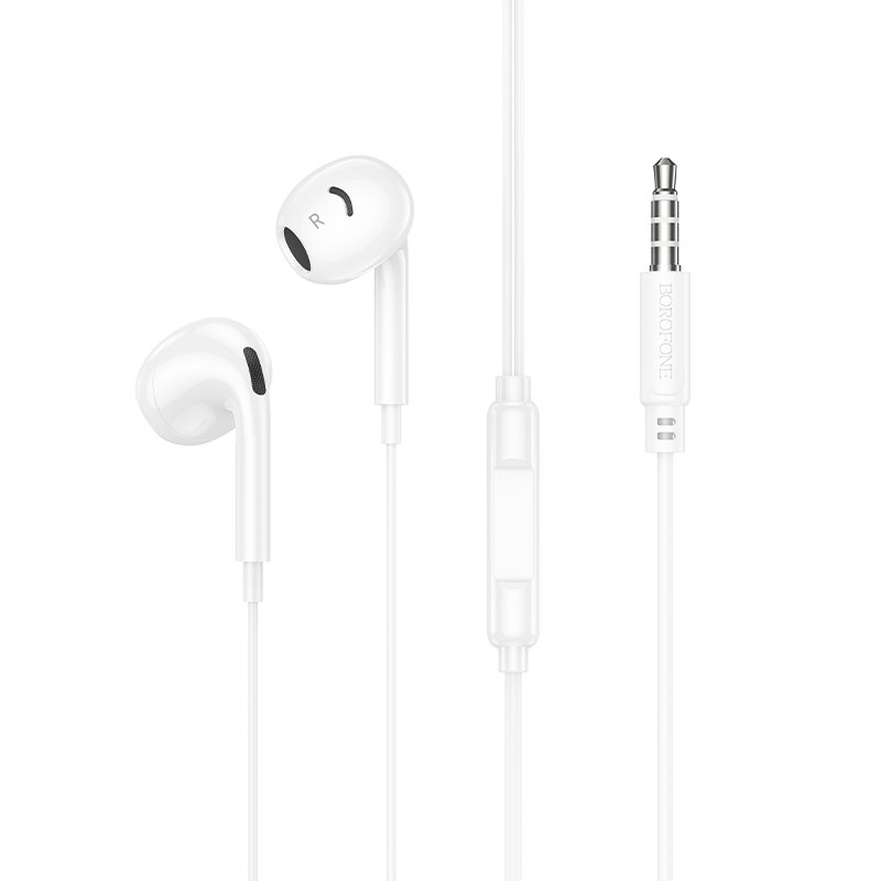 Borofone Earphones BM96 Brilliant με μικρόφωνο λευκά