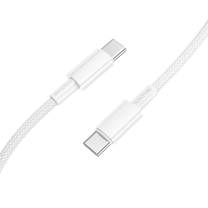 Borofone Cable BX117 Source – Type C to Type C – PD 60W 3A 1 metre white
