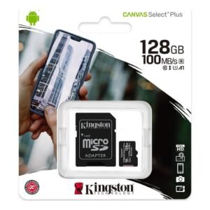 Kingston Canvas Select Plus microSDXC 128GB Class 10 U1 V10 A1 UHS-I με αντάπτορα