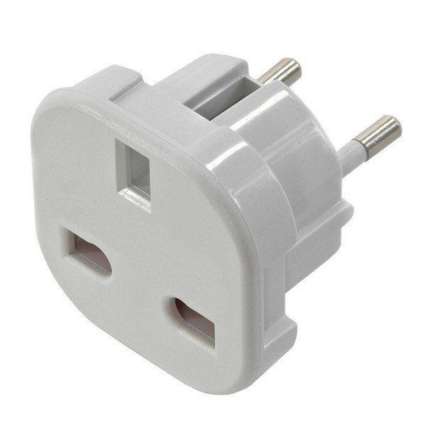 Adapter standard EU to UK white