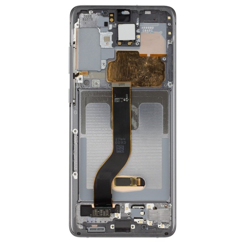 Samsung G985F Galaxy S20 Plus - LCD display + Touch Unit + Front Cover Cosmic Gray No Camera (Service Pack)