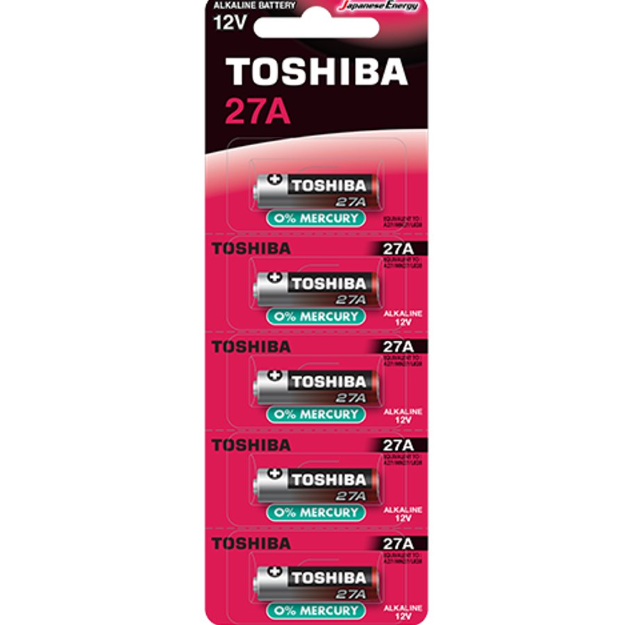 TOSHIBA 27A 12V ΑΛΚΑΛΙΚΗ ΜΠΑΤΑΡΙΑ Καρτέλα 5 τεμ