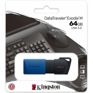 Kingston Datatraveler Exodia M 64GB USB 3.2 Stick Μαύρο