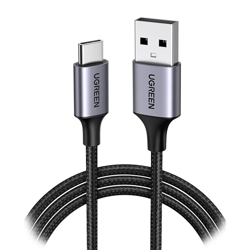 UGREEN Cable USB-A to USB-C, 0.5m, 3A, Nickel plating black – US288 / 60125