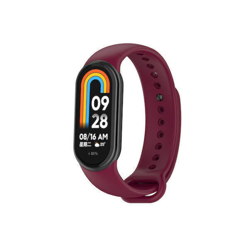 Silicone band for Xiaomi Mi Band 8 raspberry