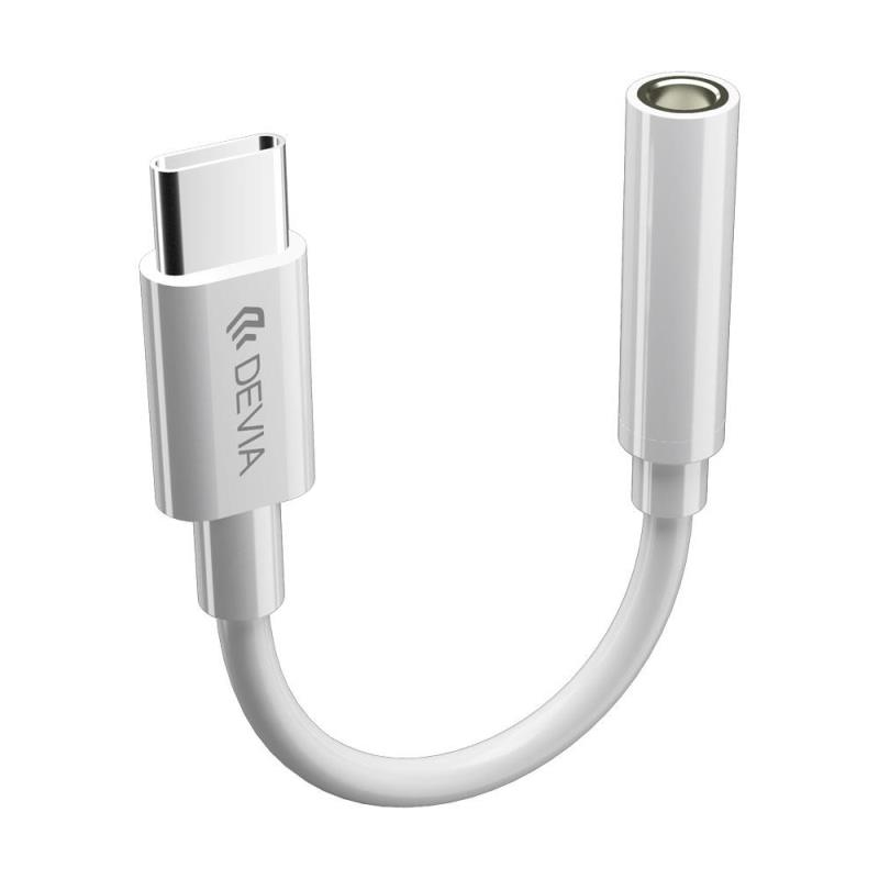 Devia adapter EC608 USB-C - jack 3,5mm white